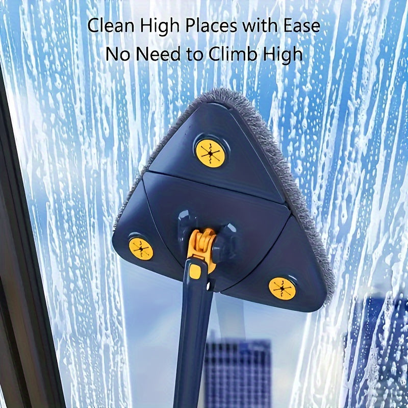 360° Rotating Triangle Mop Set with Self-Wringing System for Wet and Dry Floor Cleaning