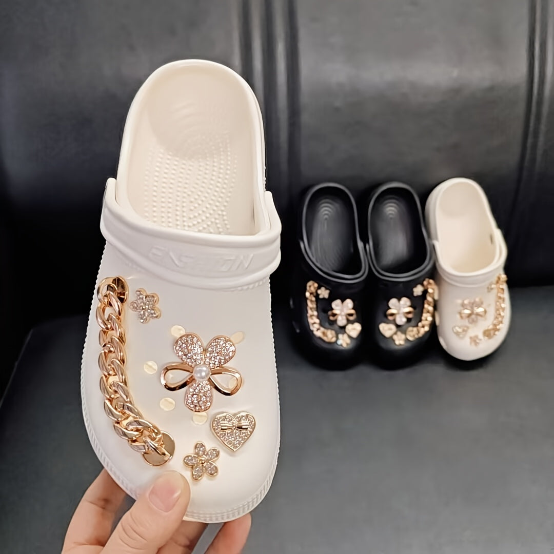 Women's Oversized Black and White Shoes Lightweight EVA Casual Comfort