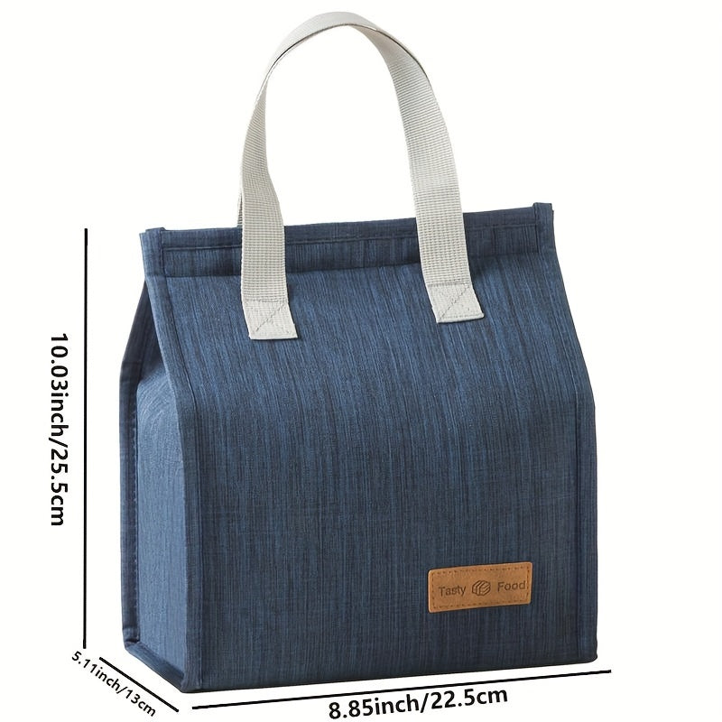 Izolyatsiyalangan to'plam ovqat sumkasi, Oxford matosidan tayyorlangan, tutqichi bilan, katta sig'imli termal bento quti tashuvchisi, qo'l bilan yuvish mumkin.