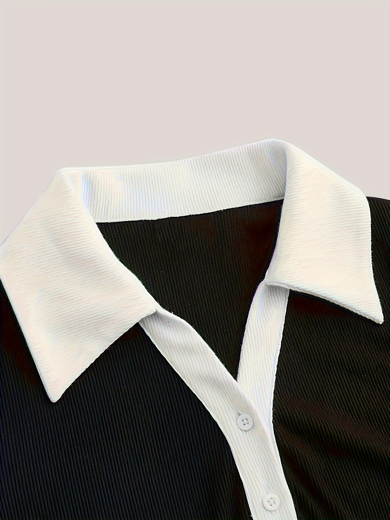 Women's Bodycon Dress with Notched Collar and Color Block Short Sleeves