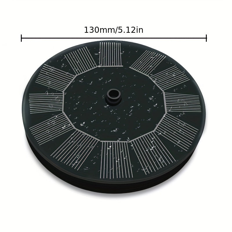 1 to'plam 2.5W quyoshli qush vannasi fontan nasosi 6 ta nozzle bilan, bog'lar, hovuzlar, suzish havzalari, baliq idishlari, akvariumlar va ochiq joylar uchun 6.3 dyuymli nasos.