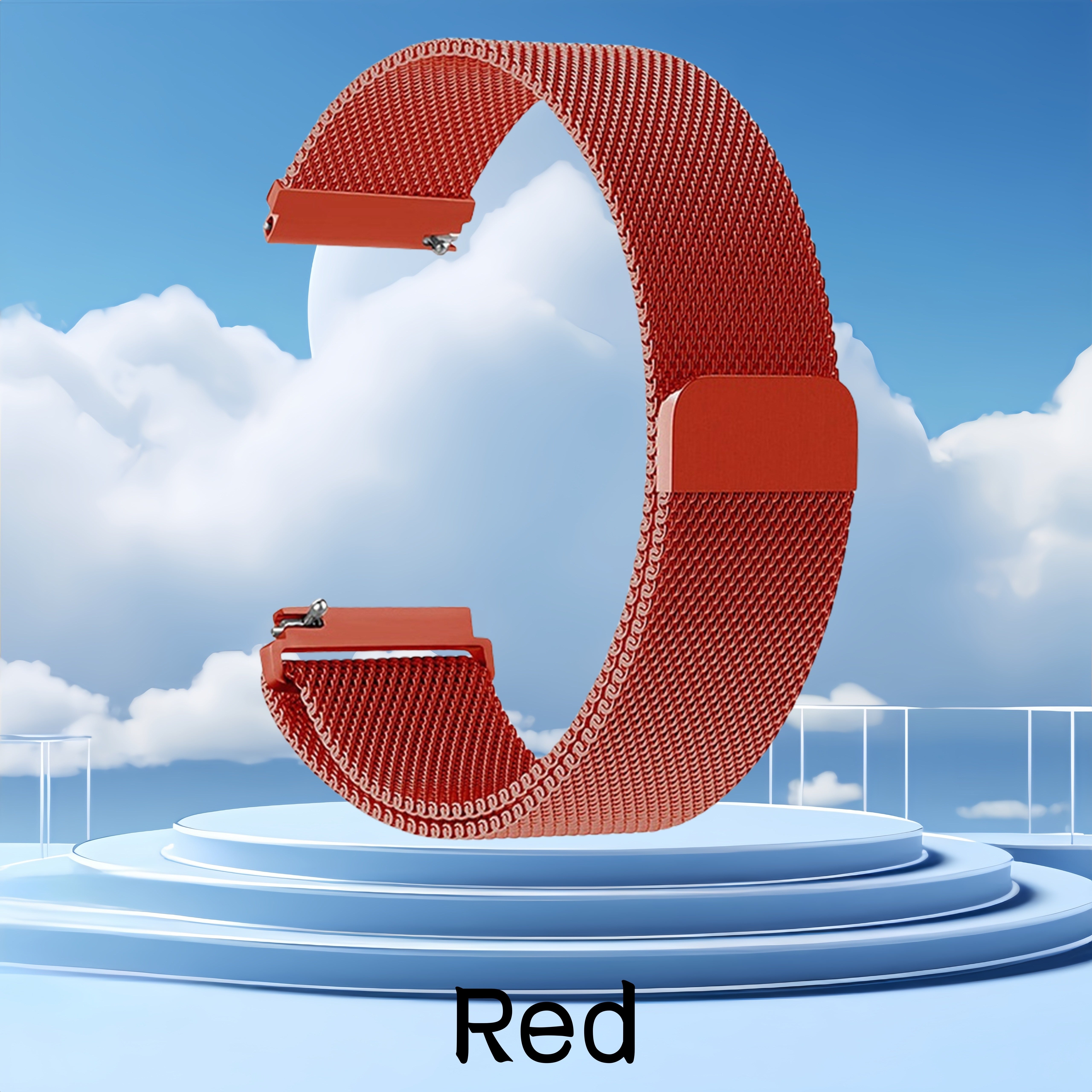 Stainless Steel Mesh Watch Band 20mm Magnetic Closure Compatible with Samsung Galaxy Watch 4 5 6 and Watch 4 Classic 5 Pro