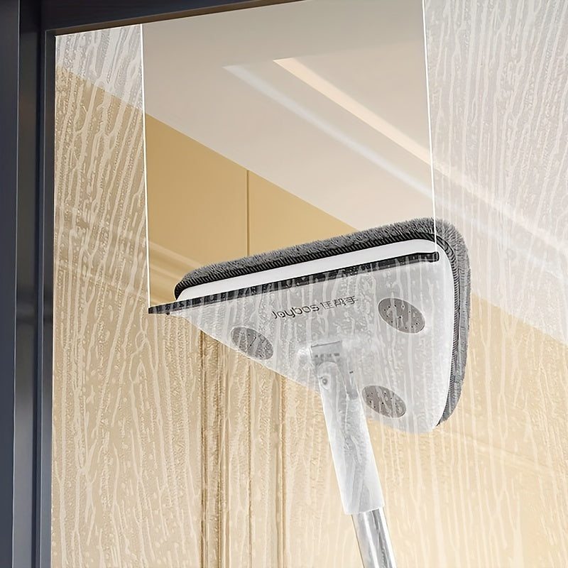 360° Swivel Triangle Mop Set with Extendable Handle for Windows Walls Floors