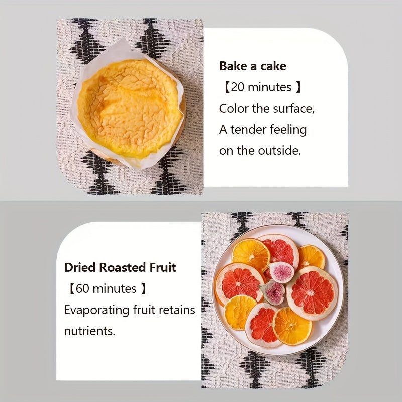 15L 1350W Ikki qatlamli havo qovuradigan elektr pechka yopishqoqsiz, kam yog'li, avtomatik o'chirish