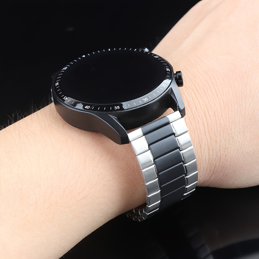 22mm Stainless Steel Elastic Watch Strap for Smartwatches Compatible with Huawei, Xiaomi, Huami