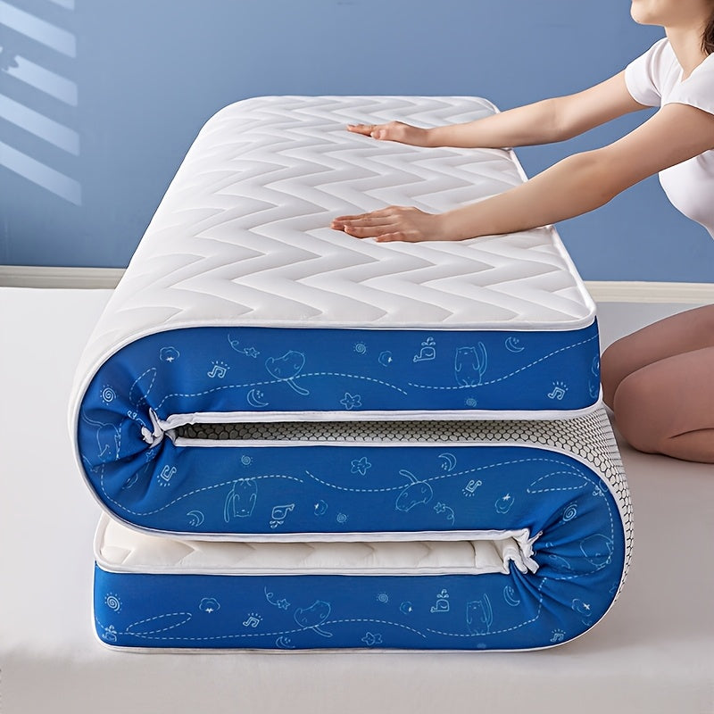Orthopedic Latex Memory Foam Mattress Topper with Quilted Design Breathable Pressure Relief