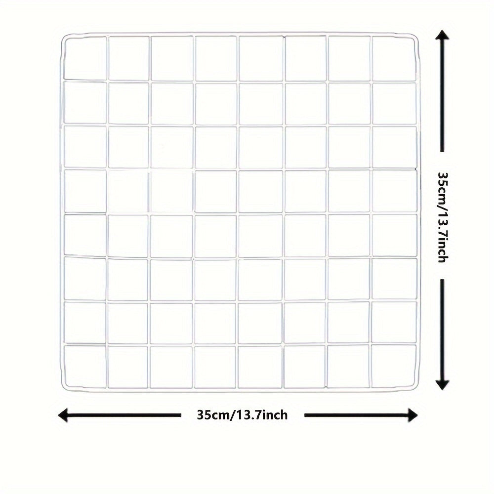 Metal Photo Wall Grid Panel Decorative Iron Display Rack Wire Grid for Photos 2 Sizes
