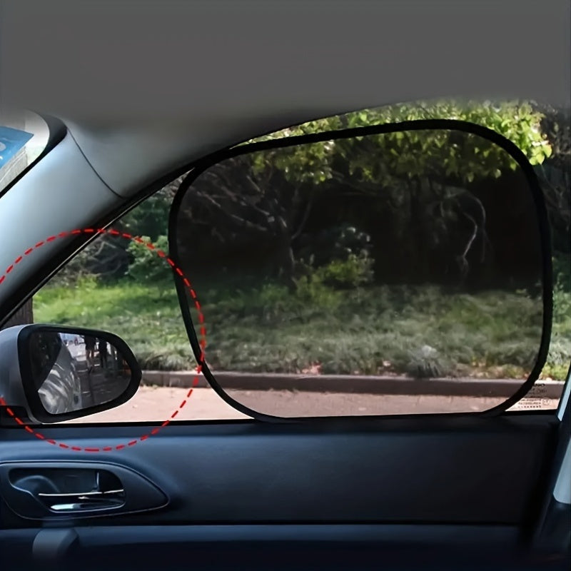 Авто-зонт солнцезащитный УФ-защита присоска теплоизоляция внутренняя штора блок 2 шт.