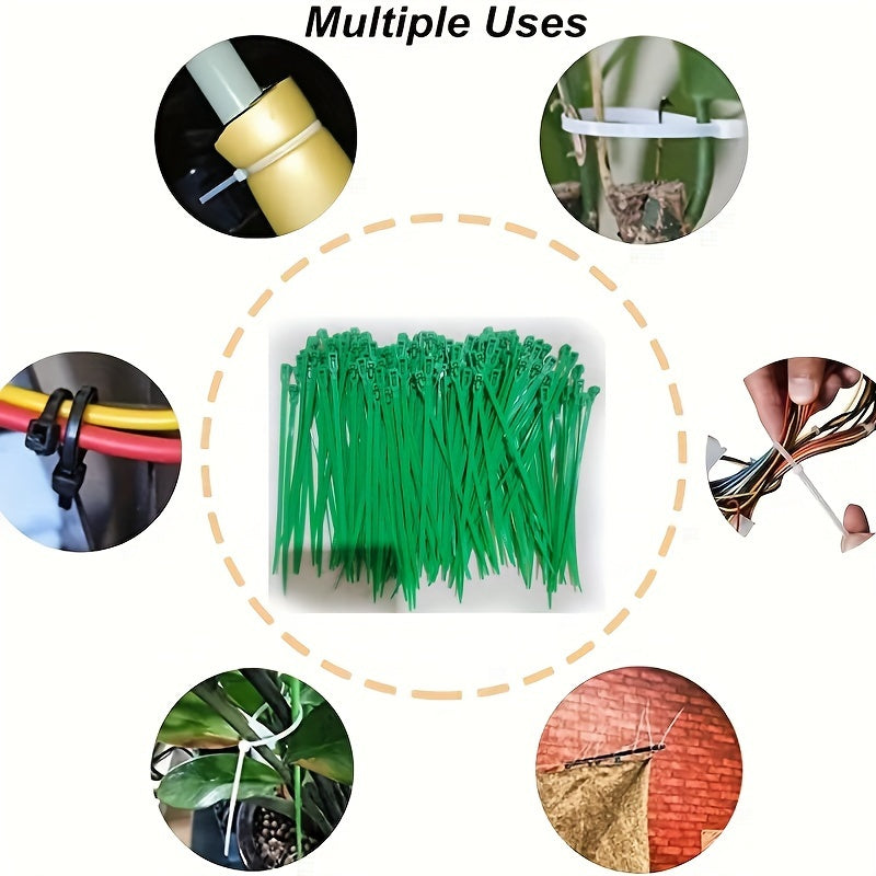 Reusable Heavy-Duty Nylon Ties 100/200 Pcs for Garden and Outdoor Use