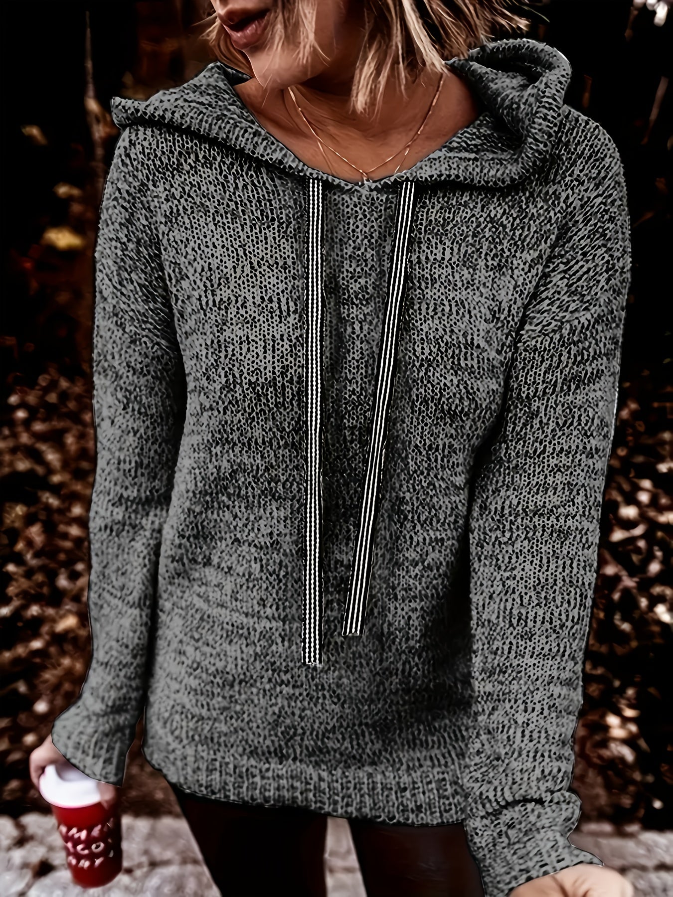 Women's Oversized Hoodie Sweater Cozy Solid Color Fall Winter Long Sleeve