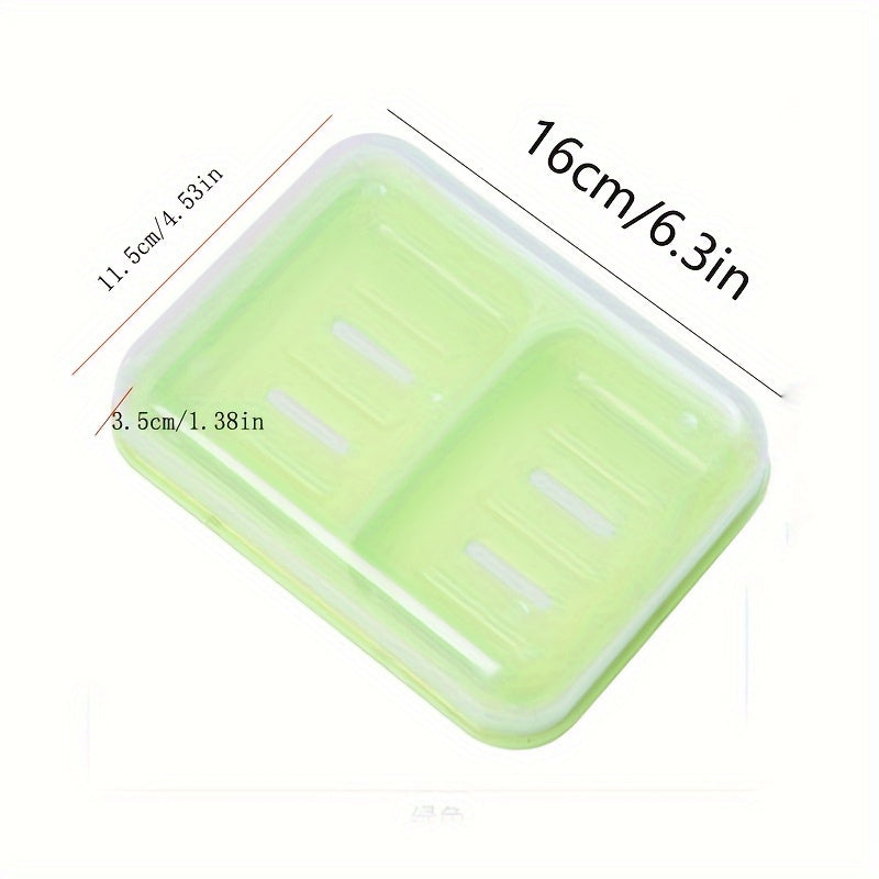 Dispensador de jabón de doble rejilla con tapa para accesorios de baño