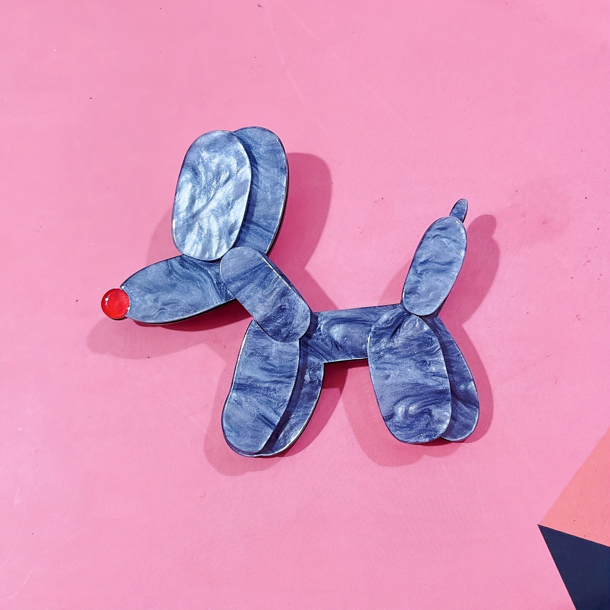 Handmade Acrylic Animal Brooch Pin Cartoon Dog Shape for Apparel Bags Accessories