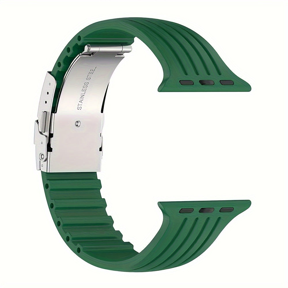 Elastic Silicone Watch Band Compatible with IWatch Series 1-9 SE Ultra 2 38mm 40mm 41mm 42mm 44mm 45mm 49mm for Men Women