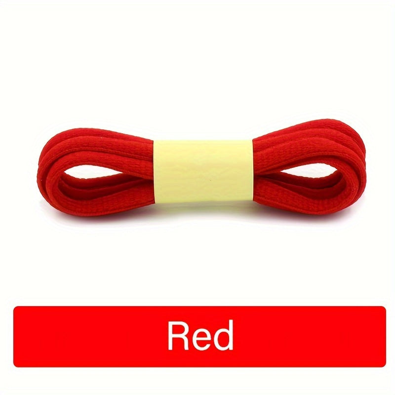 Unisex Polyester-Spandex Oval Shoelaces Solid Color Rainbow Accents