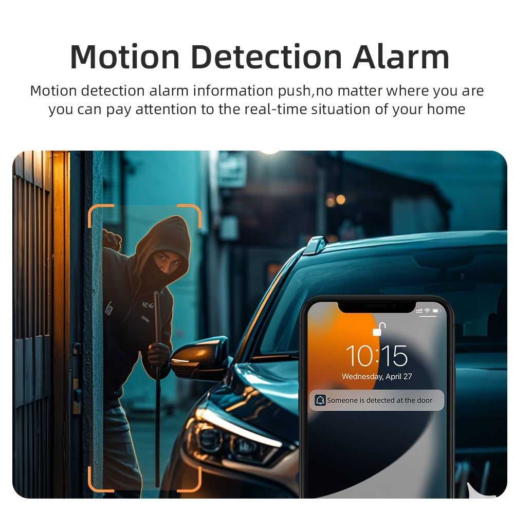 2-Pack HD Security Cameras with PTZ Color Night Vision Spotlight Siren Wi-Fi Indoor Outdoor