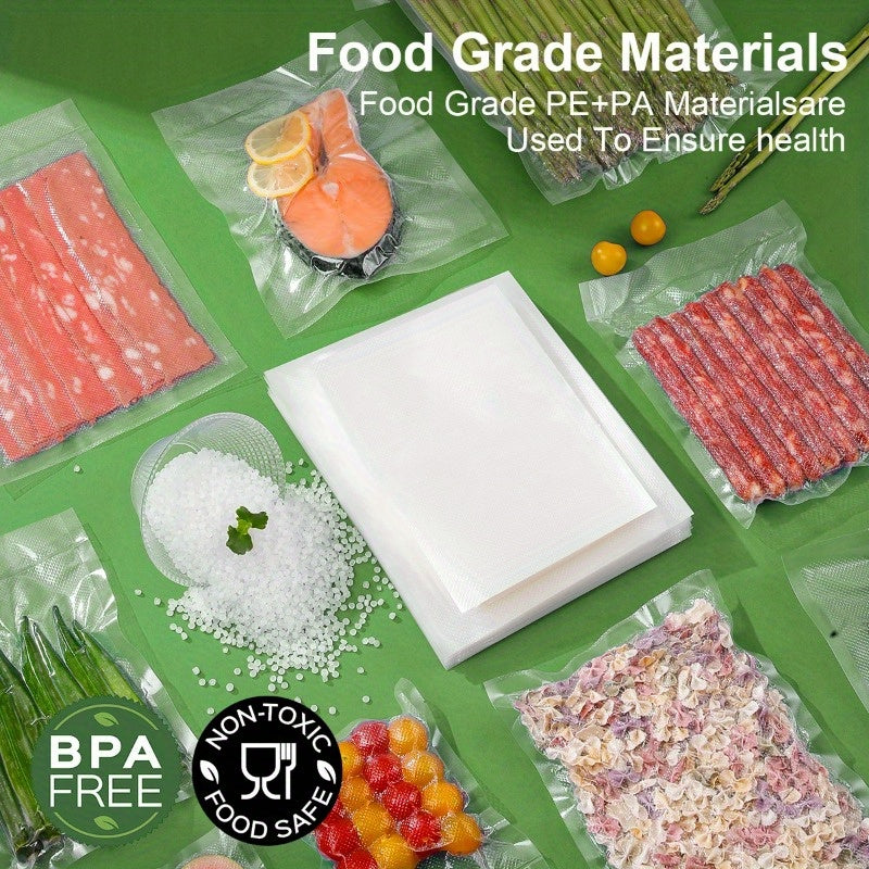 150 BPA-Free Vacuum Sealer Bags for Food Storage Moisture-Proof Durable Transparent
