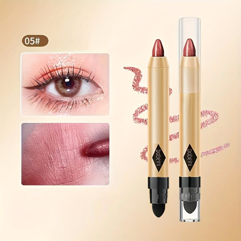 Set of 5-8 Dual-Ended Glitter Eyeshadow Pencils for Natural and Shimmery Finish