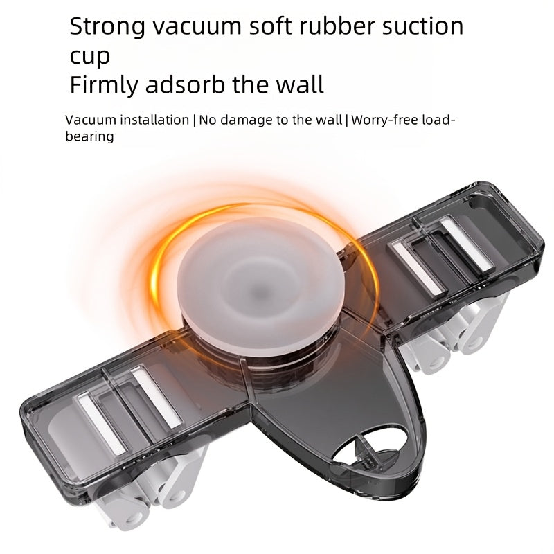 Uy hammomi uchun vakuum so'rish plitkasi bilan mopa ushlagich - olib tashlanadigan va burgusiz, ikkita klip bilan