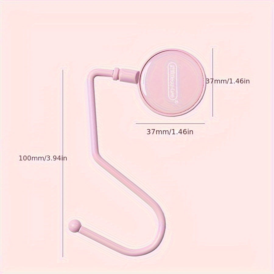 Multi-Functional Desk Hook Non-Slip Bottom Pad Holds Up to 5kg for Bags Keys Clothes