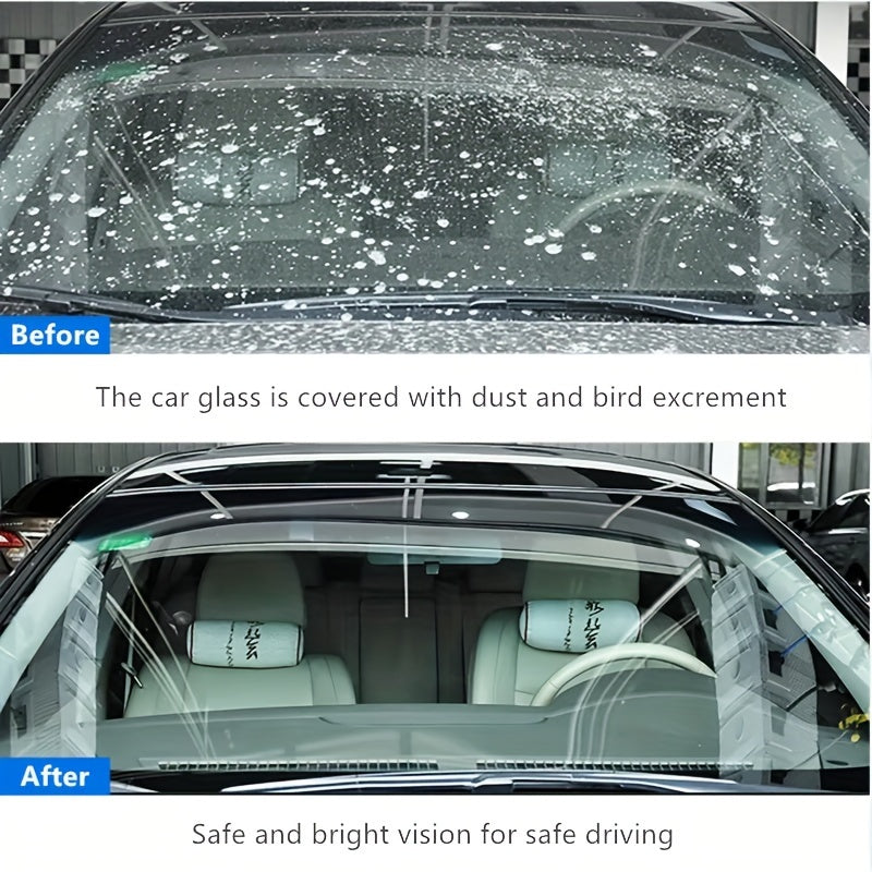 Car Glass Cleaner Tablets, Concentrated, Removes Oil and Fog, Restores Clarity