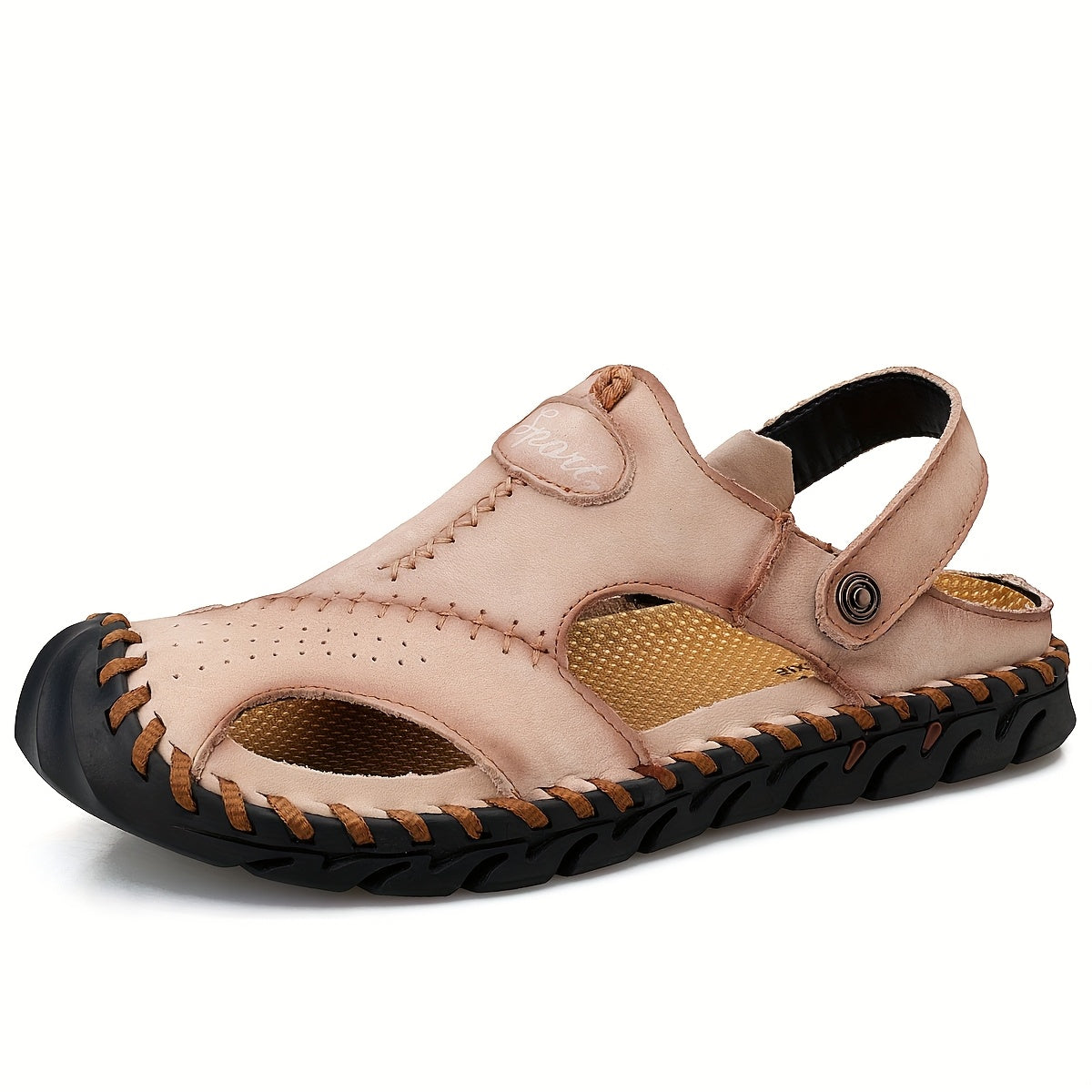Hand-Stitched Durable Summer Sandals with Rubber Soles for Casual Street Wear