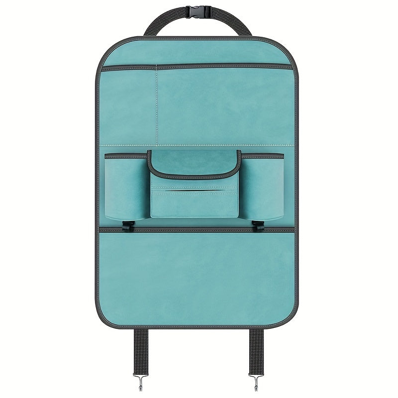 Универсальный органайзер для спинки автомобильного сиденья, защитный коврик с подстаканником