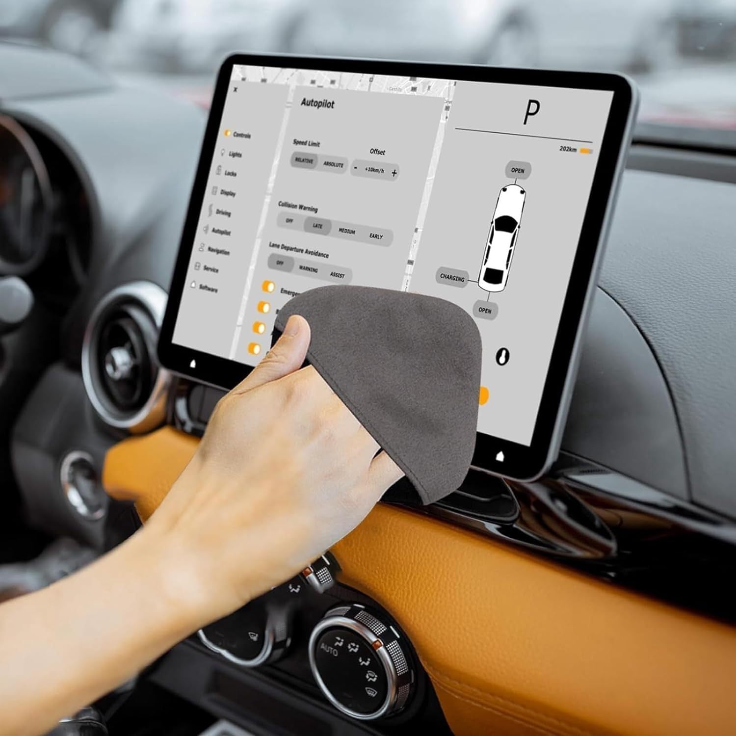 Microfiber Screen Cleaning Cloth for Smartphone Tablet and Car Detailing