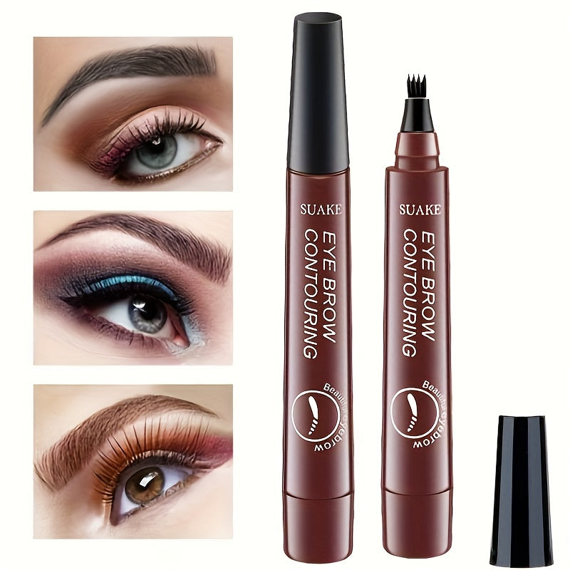 Lápiz de cejas líquido 3D impermeable para mujer - Duradero, a prueba de manchas