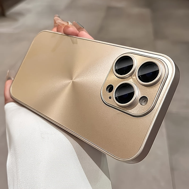 Luxury Aurora CD Pattern Phone Case for iPhone with Lens Protection Shockproof Armor