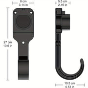 Electric Vehicle Wall-Mounted Charger Bracket with Hook Black for Most EVs