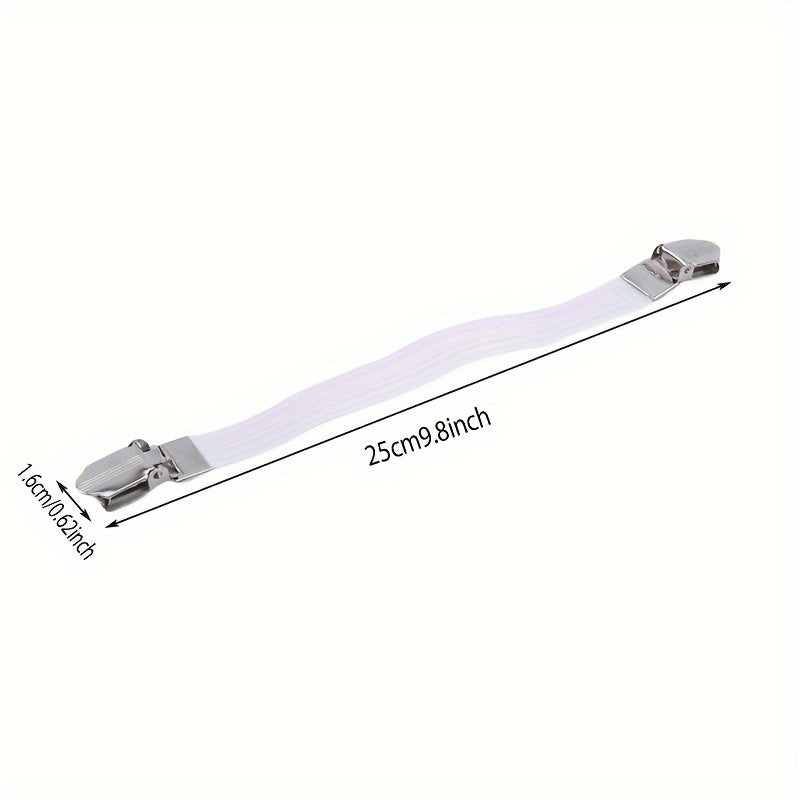 Black Bedding Clips Set of 4 Elastic Bed Sheet Straps for Flat Sheets and Blankets