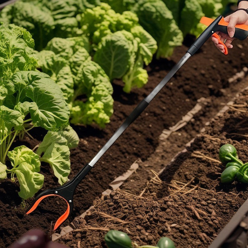 Телескопический зажим для мусора из алюминиевого сплава, расширяемый сборщик отходов с длинной ручкой, садовый инструмент