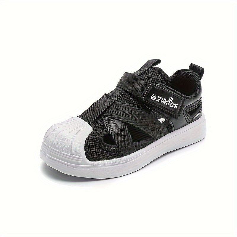 Zapatillas de malla para niños en azul y blanco, ligeras, antideslizantes, para uso casual y al aire libre