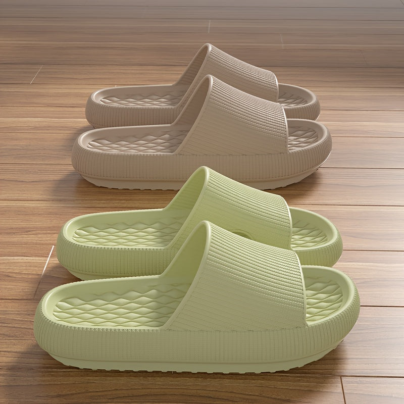 Uniseks EVA yostiqli shippilar, sirpanishga qarshi, ochiq barmoqli sandallar, qora oq