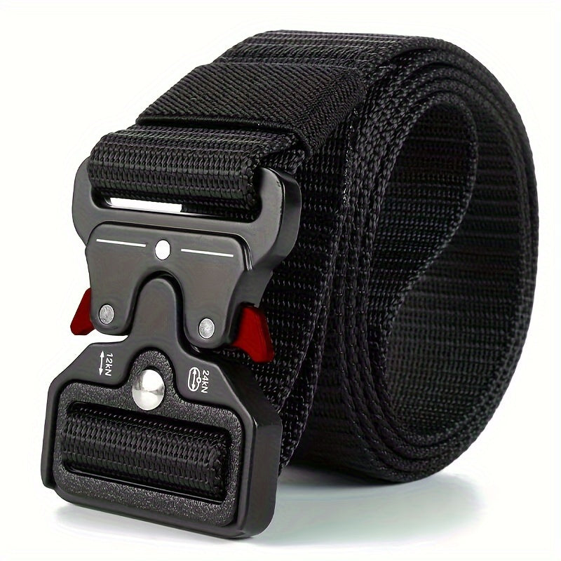 Unisex Tactical Belt with Automatic Buckle for Casual Outdoor Wear