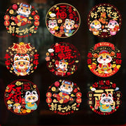 Year of the Snake Electrostatic Stickers Set for Spring Festival Window Decor