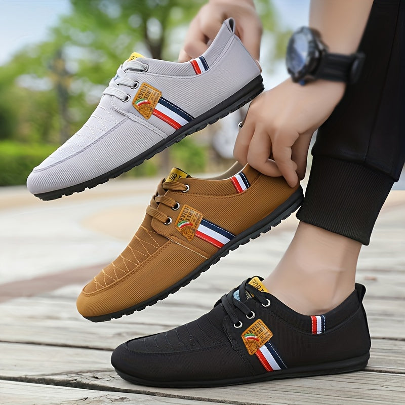 Men's Canvas Loafers Lightweight Breathable Non-Slip Casual Shoes for Outdoor Activities