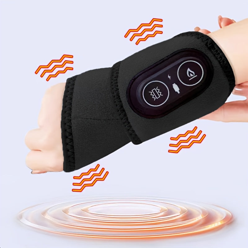 Electric Heated Wrist Warmer with Massage Function and 3 Temperature Settings