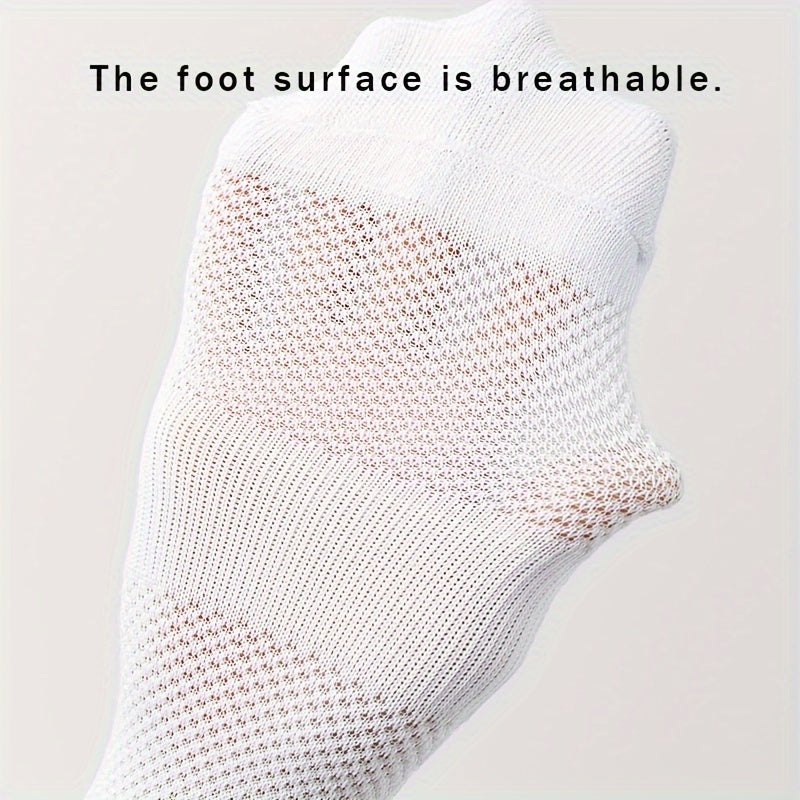 Men's Cotton Blend Mid-Length Sports Socks 5 Pairs Size US 6-9 Breathable Comfortable