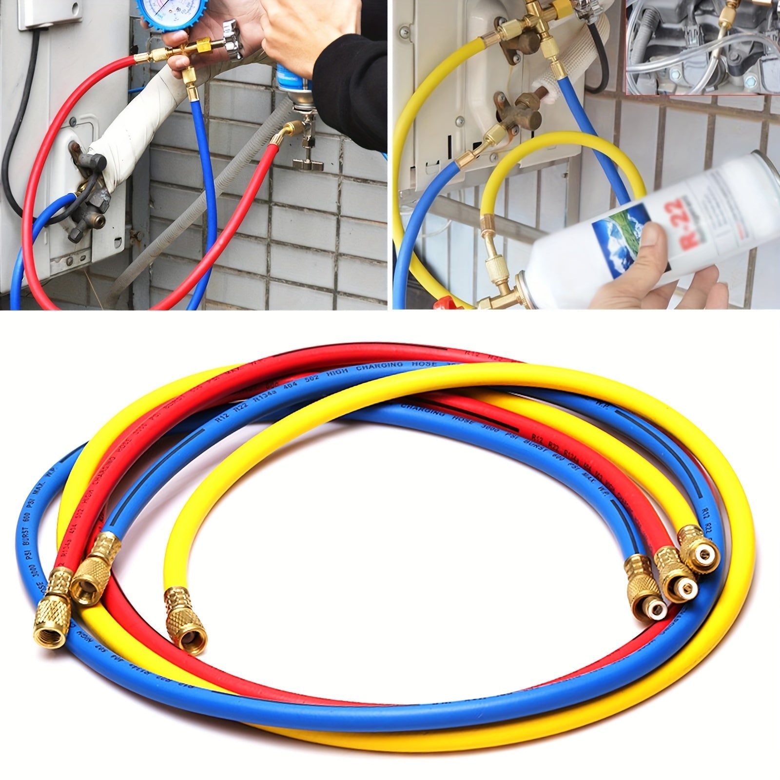 Tri-Color Refrigerant Tubing for Air Conditioners 1 Piece Durable ABS No Electricity