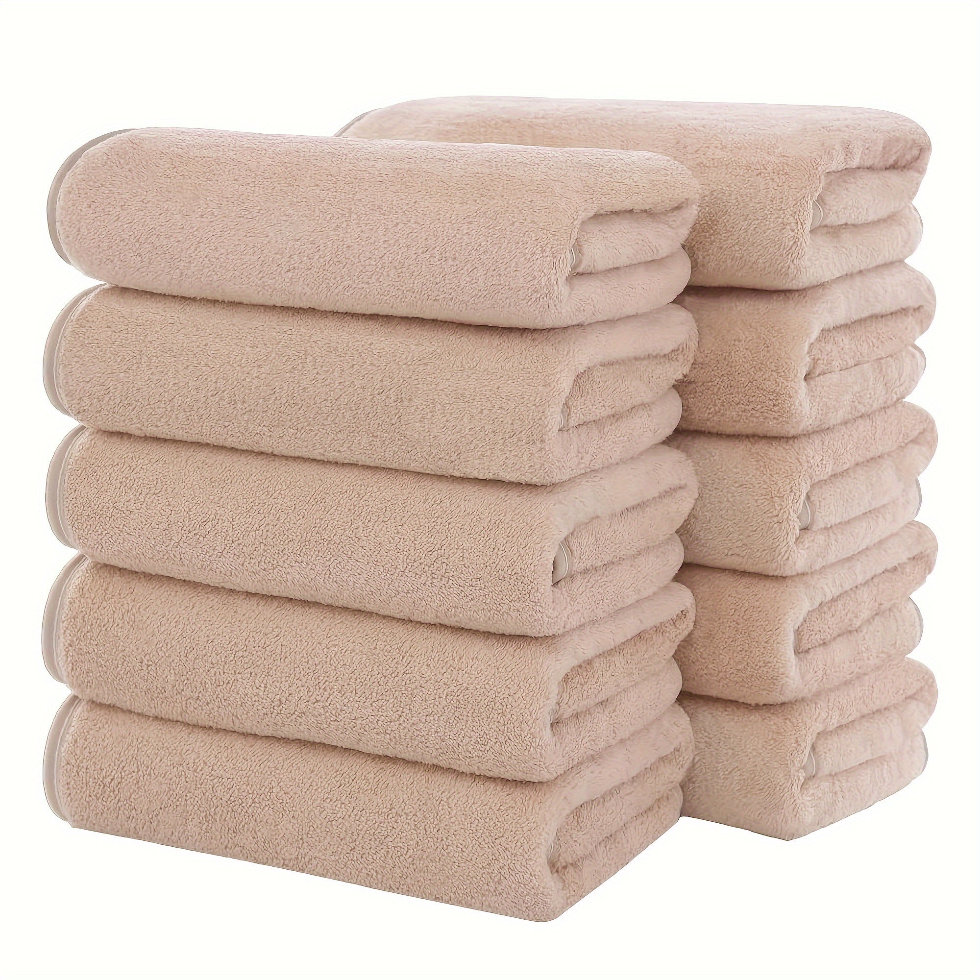 Juego de 10 toallas de mano de poliéster ultra suaves y absorbentes 35x74cm para baño gimnasio ducha spa