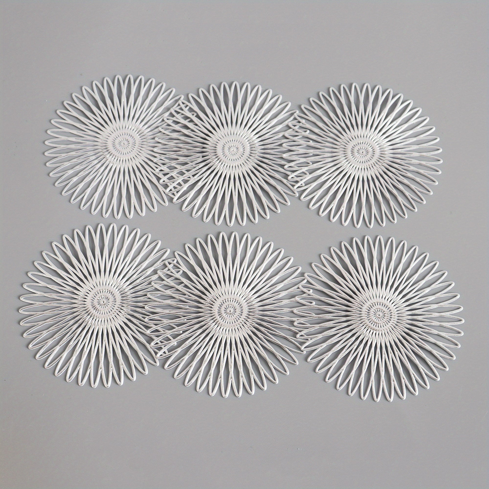 6 ta PVC 5 dyuymli bo'sh ko'za to'plami, ish stoli himoyasi uchun, sirpanmaydigan, issiqqa chidamli, uy bezaklari.