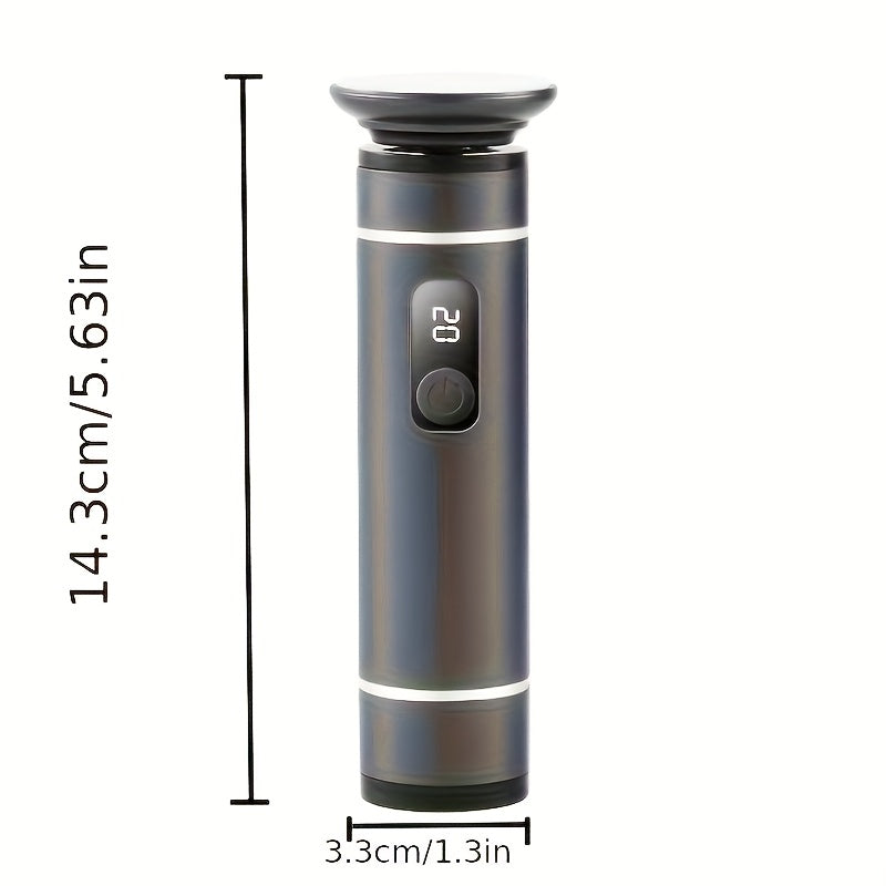 Cabeza de molienda nano para pie eléctrico Pantalla LCD Recargable por USB Rosa y negro