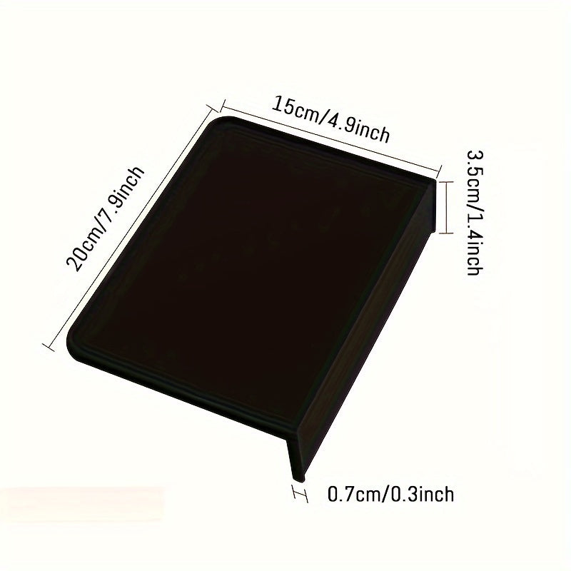 Qora silikondan tayyorlangan espresso tamping stantsiyasi barista aksessuarlari, qahva tampiri matasi 5.9x7.9 dyuym