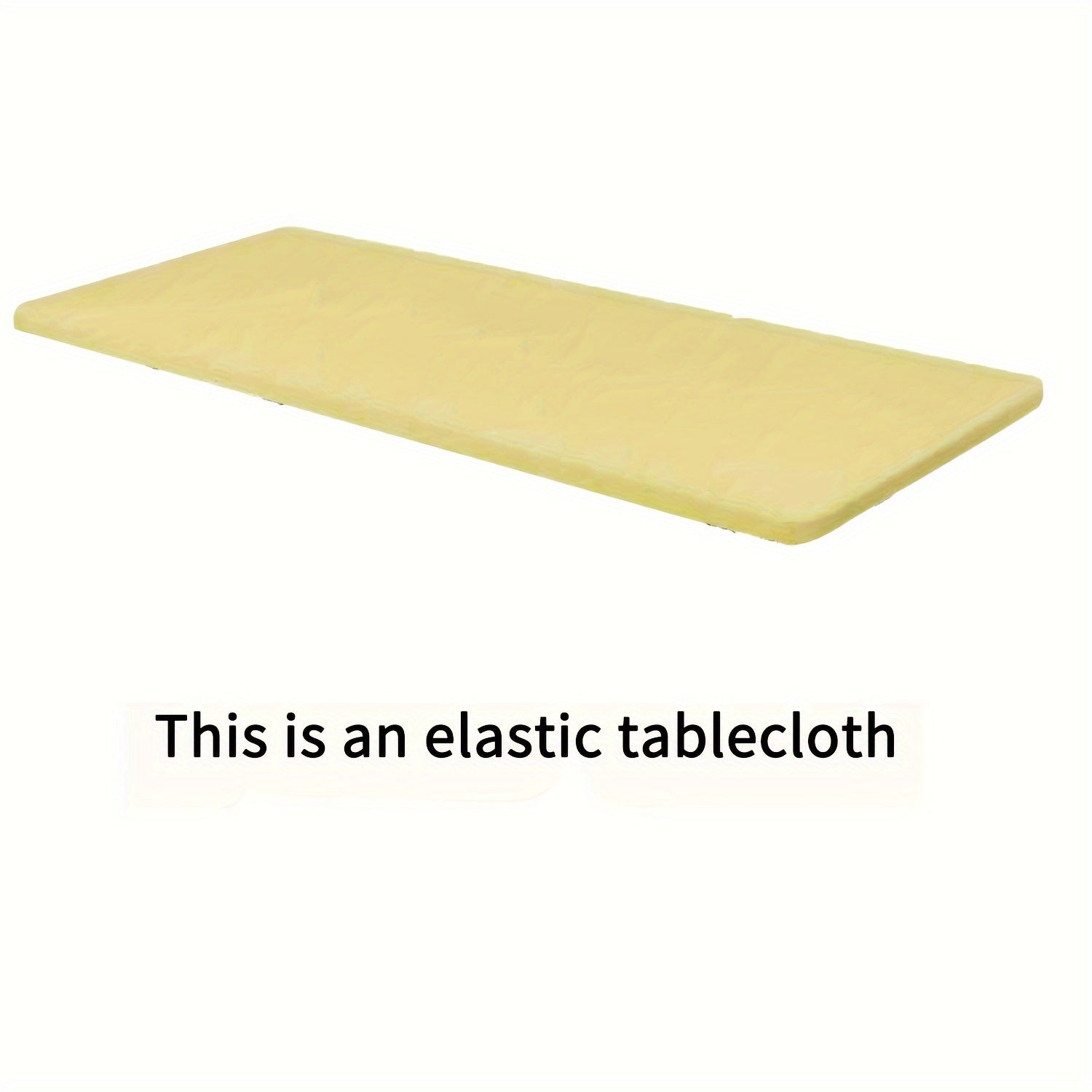 Rectangular Polyester Tablecloth with Elastic Edges for Outdoor Events and Parties
