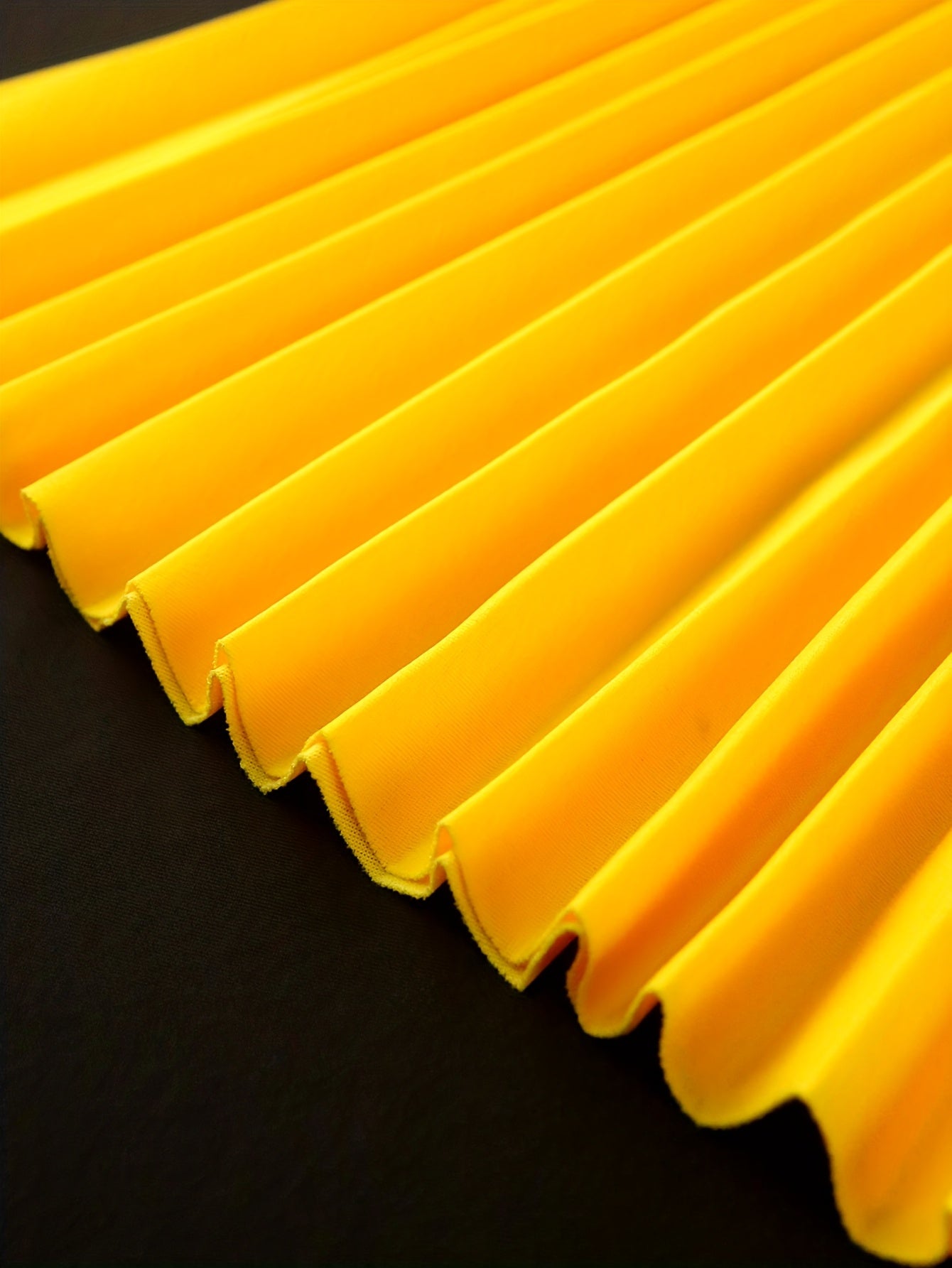 Women’s Mustard Yellow A-Line Midi Dress with Belt and Pleated Hem