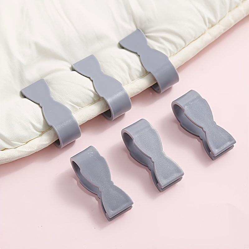 Set of 6 Bed Sheet Clips Non-Slip Duvet Cover Fasteners Quilt Snap Clamps