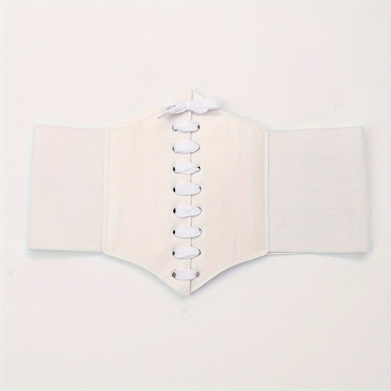 Женский винтажный стильный корсетный пояс с шнуровкой и эластичным кожзаменителем