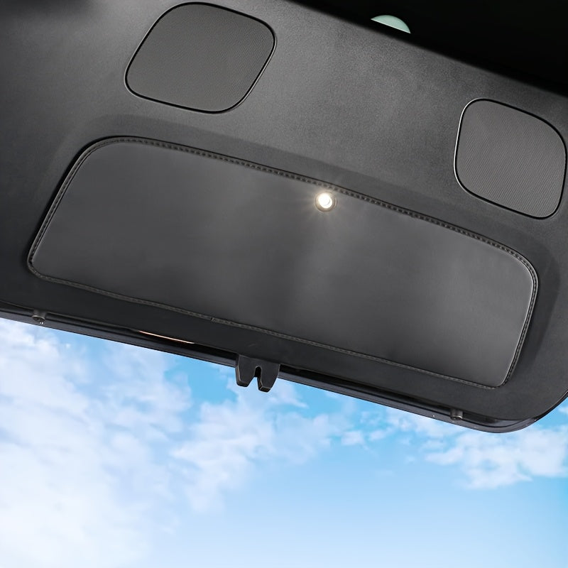 Faux Leather Rear Trunk Door Protective Mat for Tesla Model 3/Y Black Dustproof Scratch-Resistant
