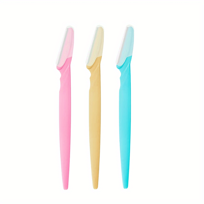 Mini Eyebrow Razors Set 3 or 6 Pcs Stainless Steel Vibrant Colors